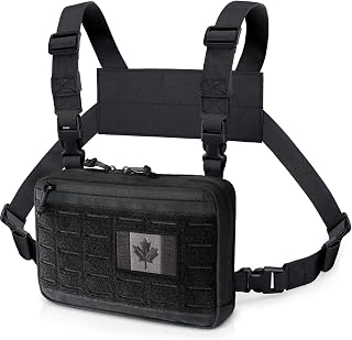 WYNEX Tactical Chest Rig Airsoft Bag of Laser Cut Design MOLLE Chest Pack | Tactical Molle Chest Pouch Utility Recon Kit Bag Tactical Combat Chest Pack Airsoft