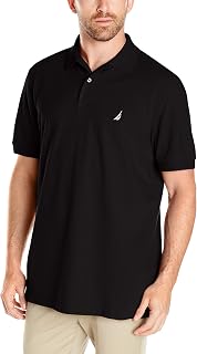 Nautica Men's Short Sleeve Solid Cotton Pique Polo Shirt (Pack of 1)