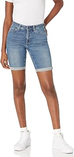 Amazon Essentials Women's Slim Fit Denim Bermuda Shorts with Pockets