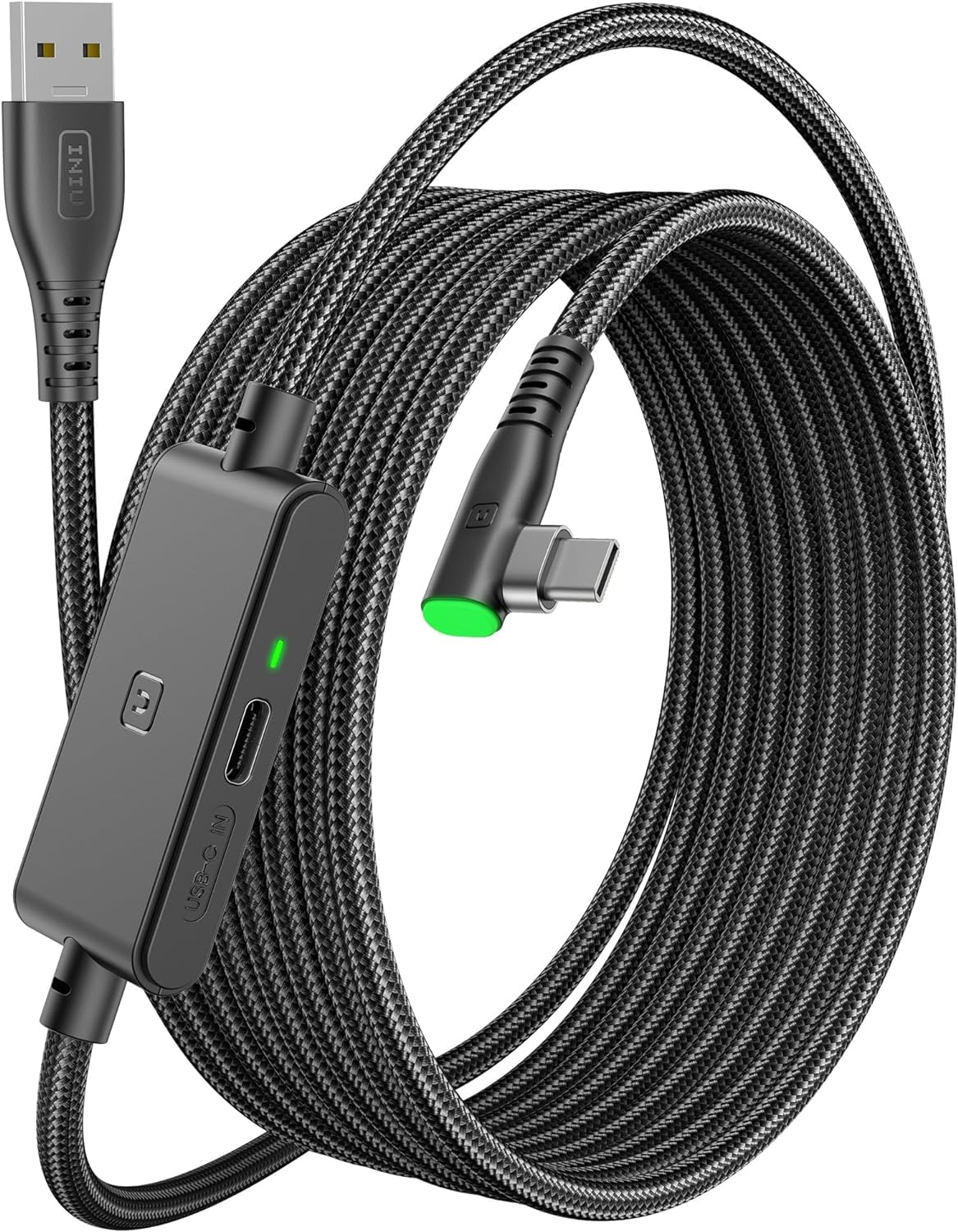 INIU 5m VR Link Cable with Separate Charging Port, USB 3.0 to USB C Cable | USB 