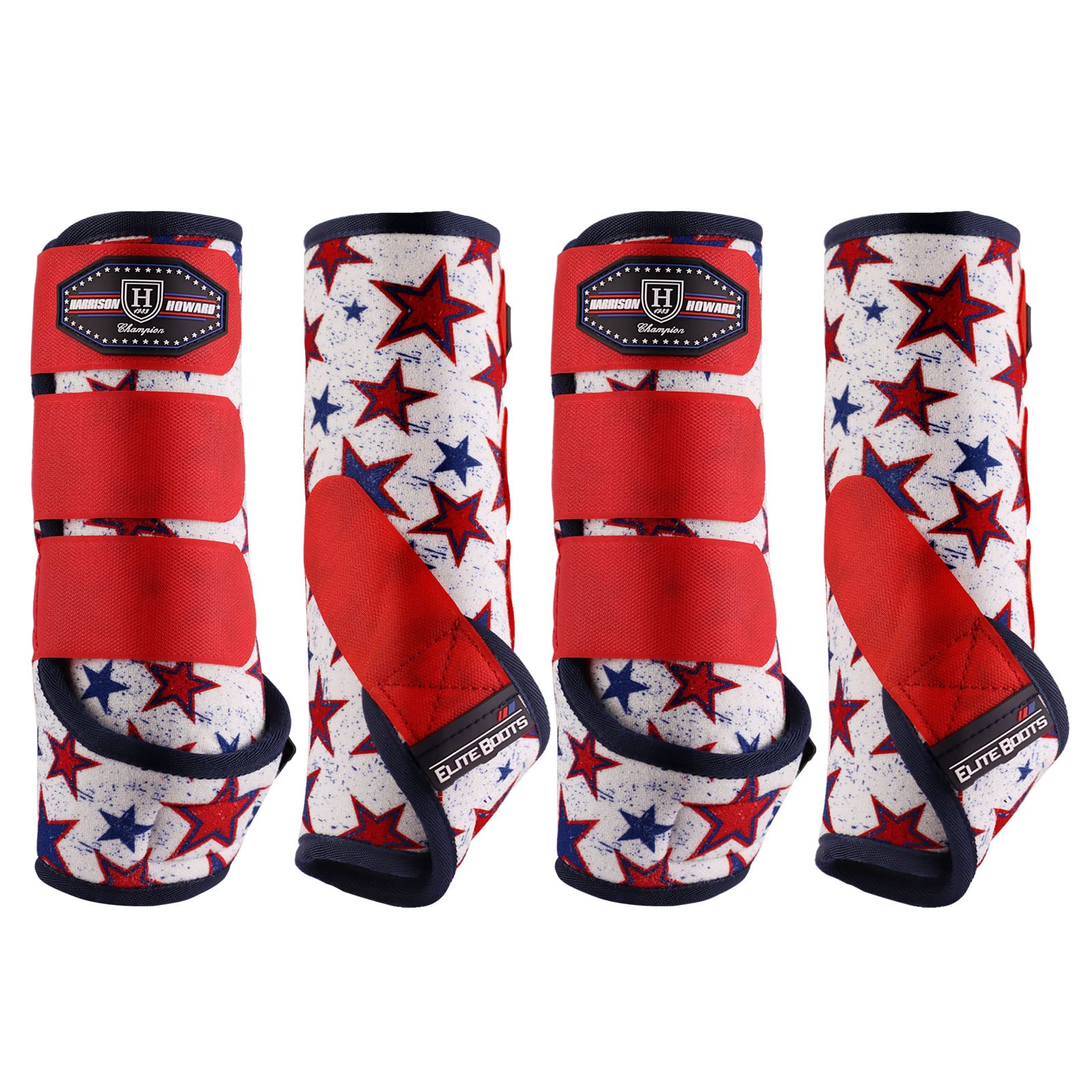Harrison Howard 4-Pack Horse Sport Boots, Protective Horse Boots | Front & Hind 