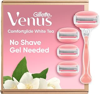 Gillette Venus ComfortGlide White Tea Women's Razor 1 Handle + 4 Blade Refills