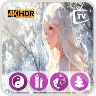 Peaceful Anime Worlds TV - Serene Scenery with a Time & Weather Bar