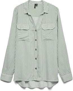 VERO MODA Vmbumpy L/S Shirt New Wvn Noos Vmbumpy L/S - New Wvn Noos Women's T-Shirt (Pack of 1)