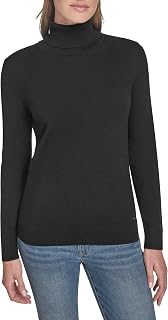 Tommy Hilfiger Women's Cotton Lightweight Turtleneck Sweater
