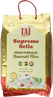 Taj Foods TAJ Supreme Sella Basmati Rice 10 lbs, 4.54 kg