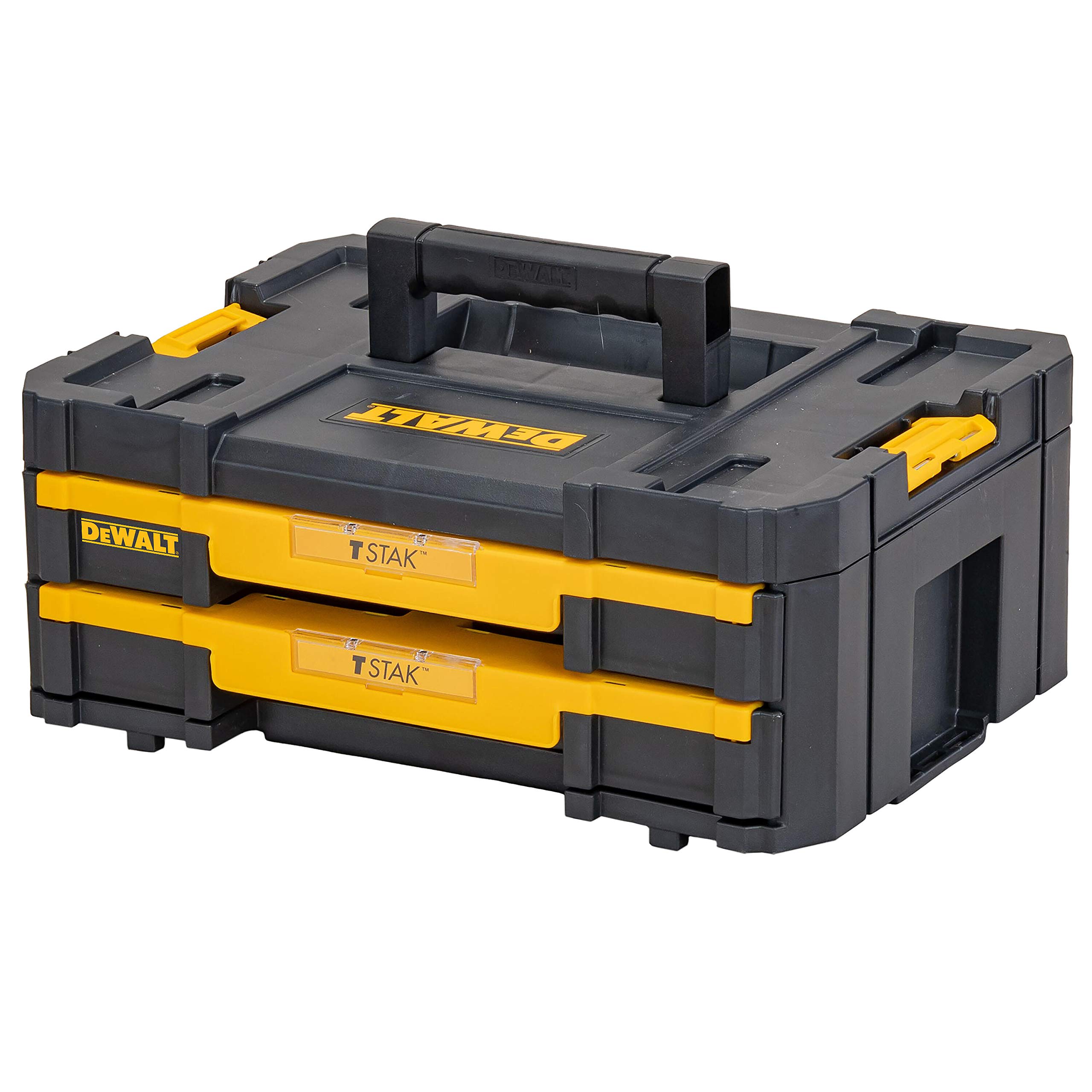 DeWalt DWST1-70706 T-Stak IV Tool Storage Box with 2-Shallow Drawers, Yellow/Bla