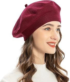 ZLYC French Style Classic Wool Beret Hat for Women