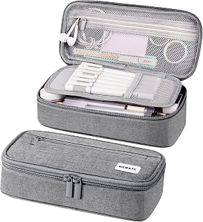 WEMATE Large Pencil Case, Big Capacity Pencil Pouch Stationery Pen Bag, Storage High Capacity Bag Pouch Holder Box Organizer, Marker Pen Case for Women & Men