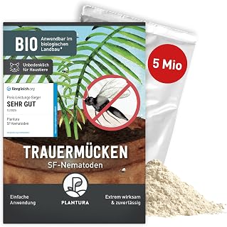Plantura HB (Heterorhabditis Bacteriophora), SF (Steinernema Feltiae) and Steinernema Carpocapsae (SC) Nematodes | Zum Gießen, hochwirksame Bekämpfung von Trauermückenlarven, Nützlinge aus Deutschland