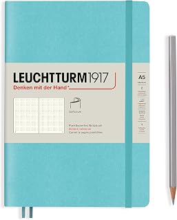 Leuchtturm 363407 Notebook, A5, Dot Grid, Soft Cover, Aquamarine