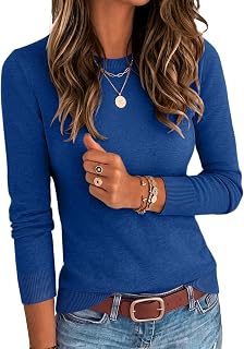ANRABESS Women’s Long Sleeve Lightweight Slim Fitted Sweaters Top