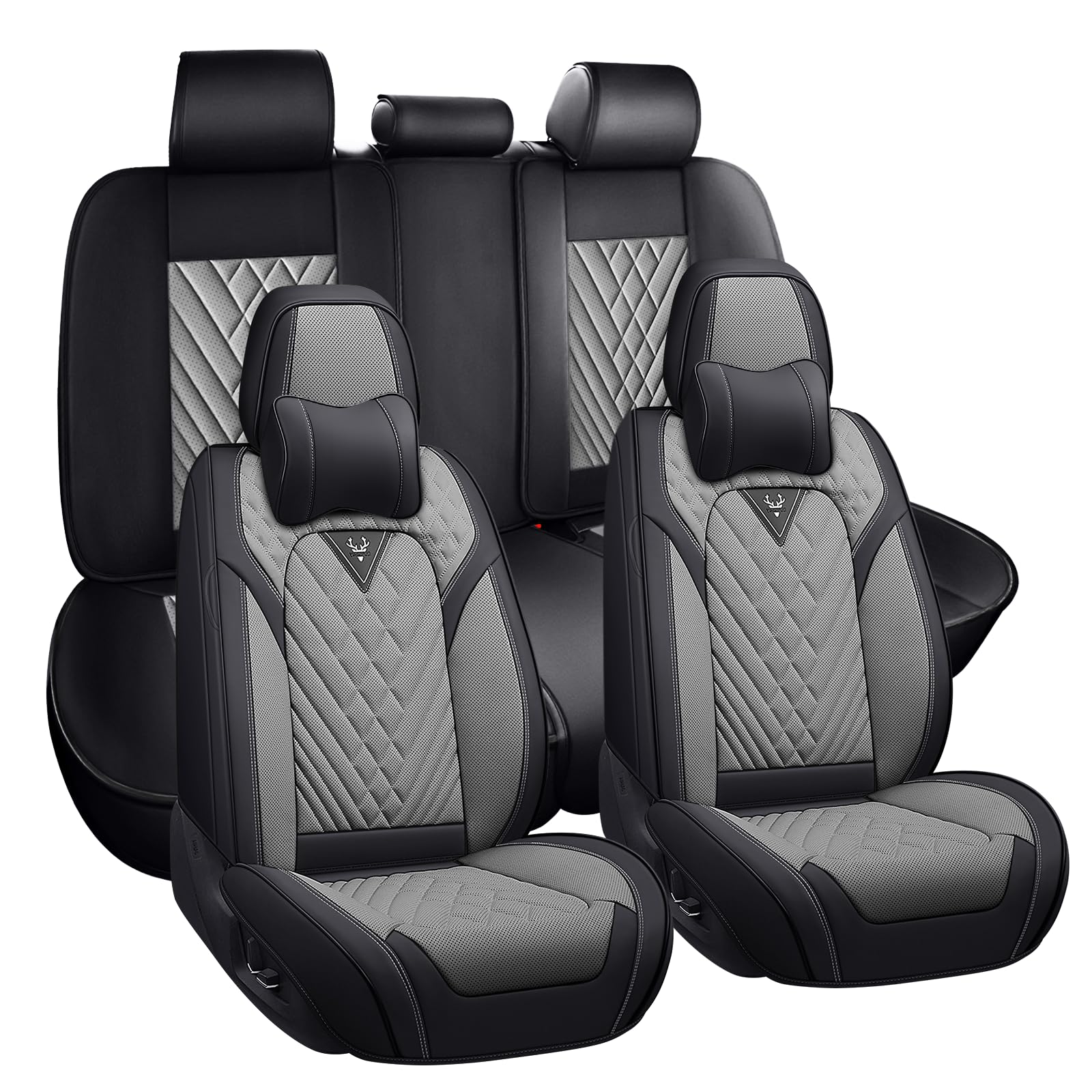Seat Cover for Toyota Sienna 2000-2026.(Luxury 5 Seats/Black Gray)