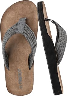 riemot Men's Flip Flops Lightweight Comfortable Summer Sandals with Arch Support, Slip On, Ideal for Sea, Beach, Pool, Perfect for Holiday, Beachwear, Outdoor and Daily Use