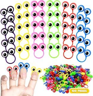 Liesedada 120 PCS Party favors in the nature of small toys Eye Finger Puppets Toys Set Mini Eye Finger Puppets and Classroom Rewards for Kids.