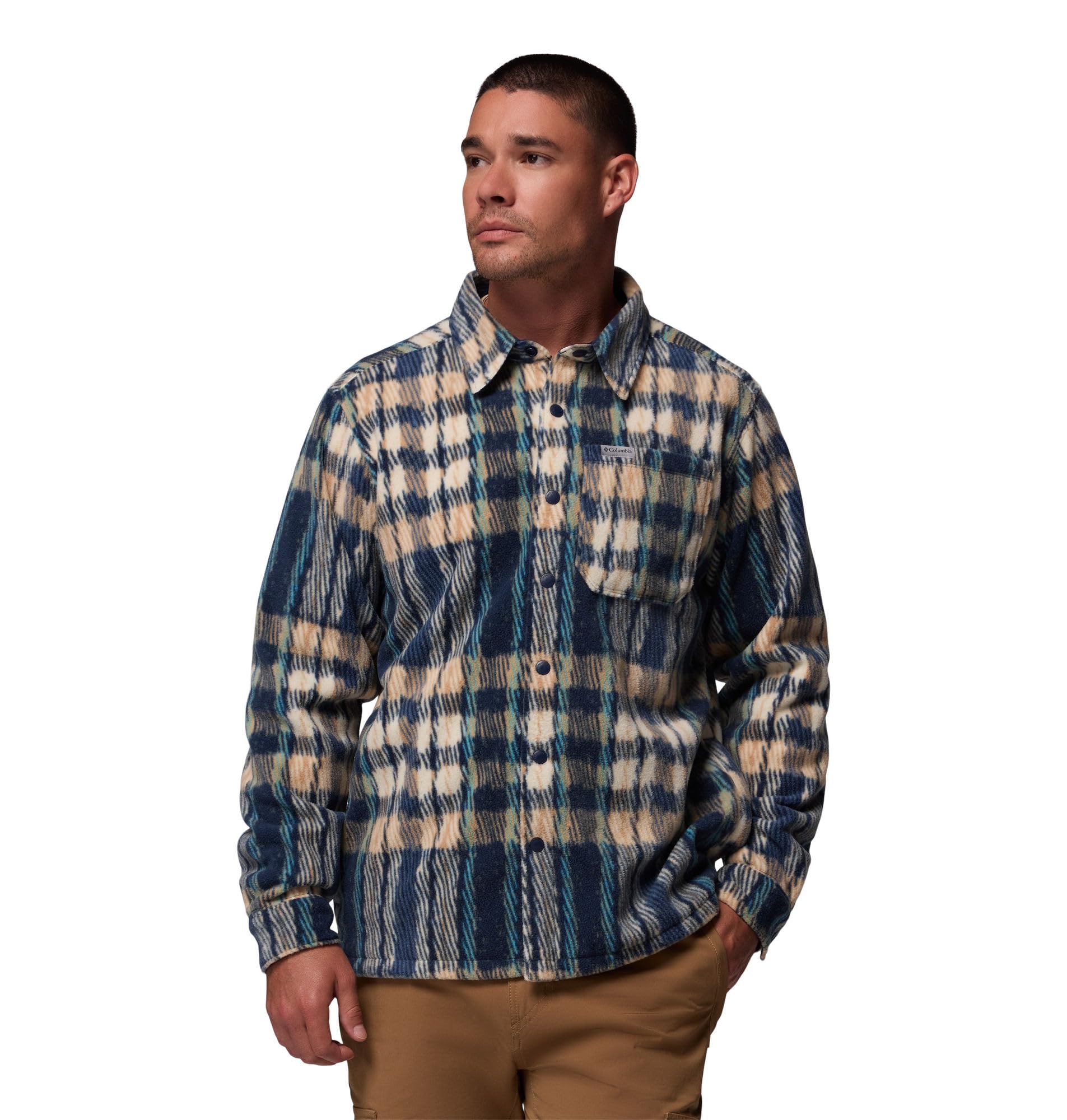 Columbia Steens Mountain Printed Shirt Jacket II Men's Polyester Fleece Jacket (