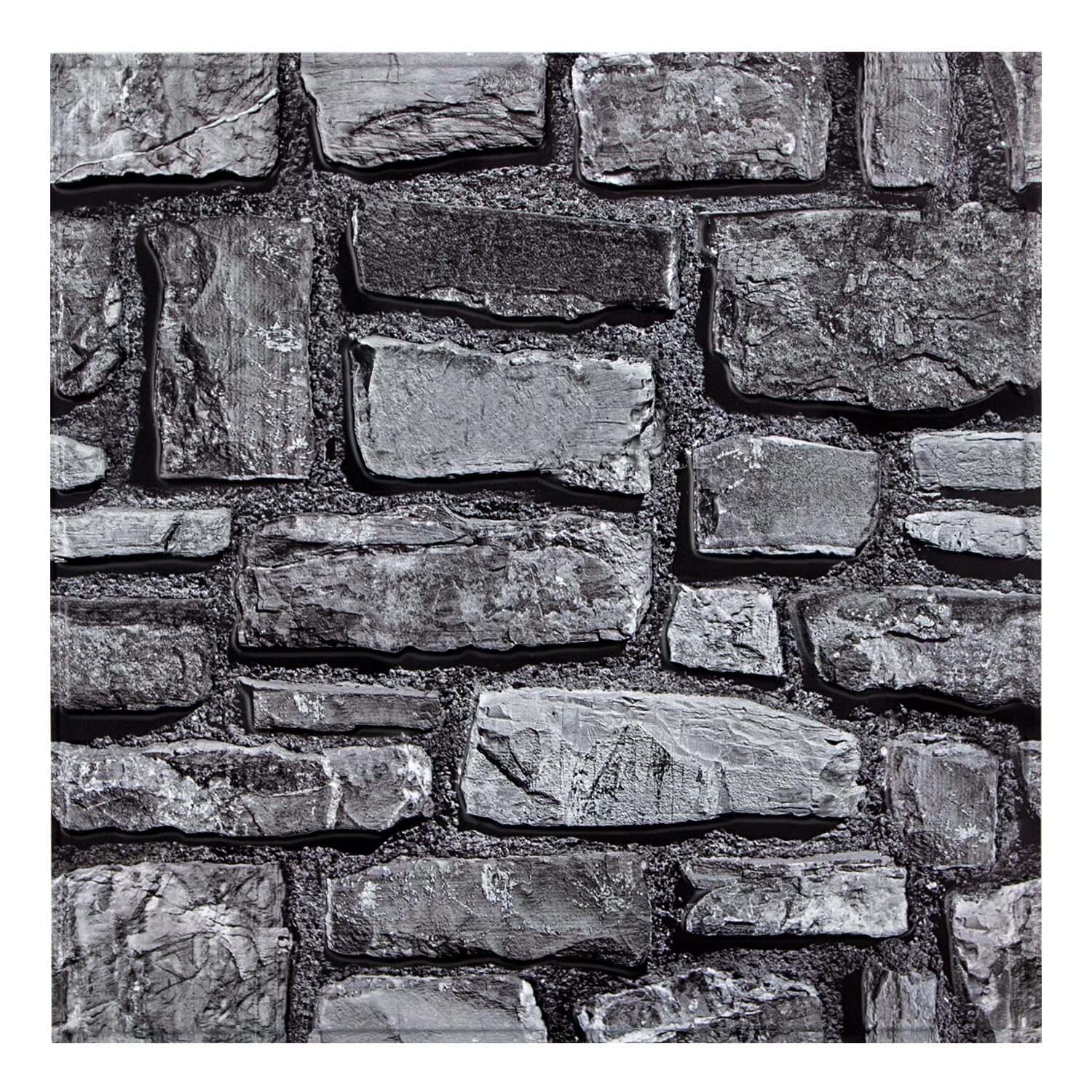COMSTICKC 3D Self Adhesive Stone Wall Panels, 10 Pieces 30 x 30 cm, 3D Wallpaper