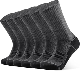 CLOSEMATE Men's Sports Socks Long Anti-sweat 6 Pairs