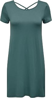 ONLY OnlBera Women's Short Jersey Dresses - Summer Shirt Dress, Short Sleeve, Colour: Dark Blue, Size:
