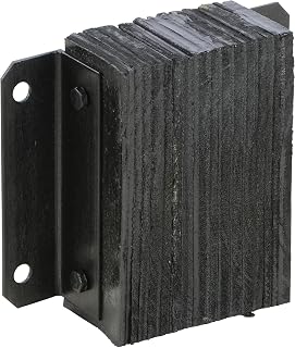 Vestil 1212-4.5 Laminated Rubber Dock Bumper 12 in. x 12 in. x 4-1/2 in. Black
