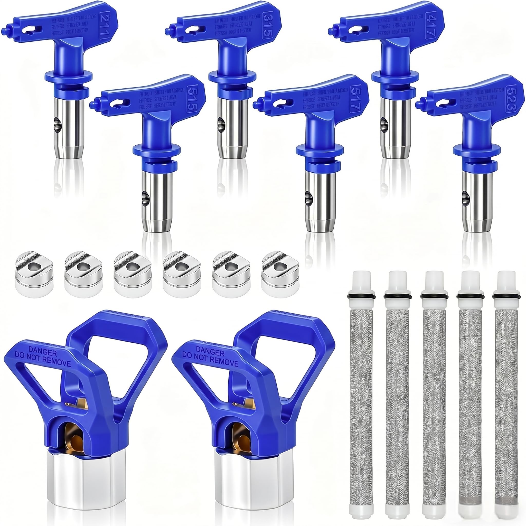 Xygobla 6Pcs Airless Paint Sprayer Tips,Reversible Paint Sprayer Nozzle Tips (21