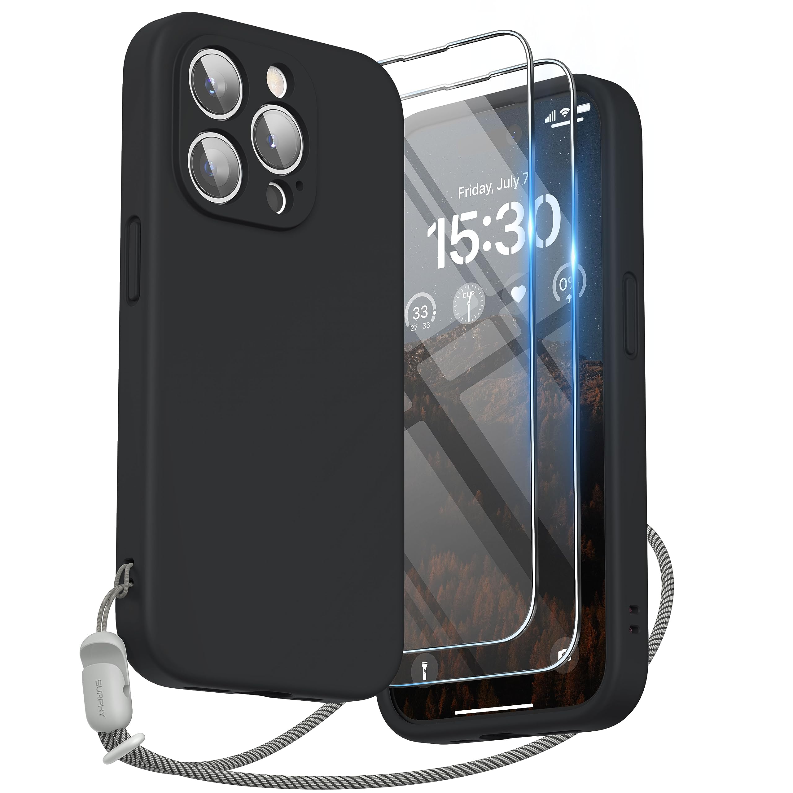 SURPHY Designed for iPhone 15 Pro Case 6.1 inch (2023), with Camera Protection L