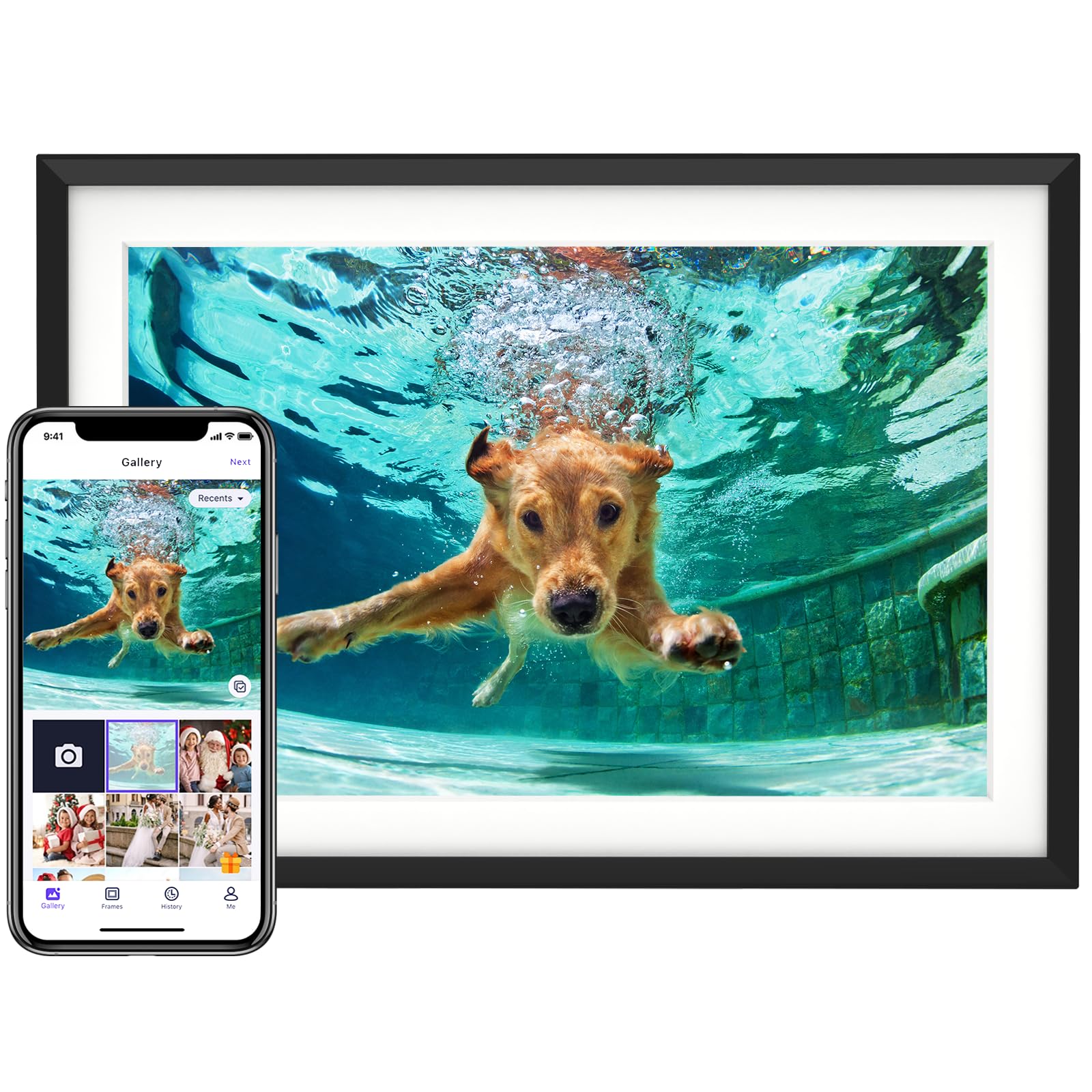 Euphro 10.1'' Digital Picture Frame with 32GB Storage, Digital Photo Frame with 
