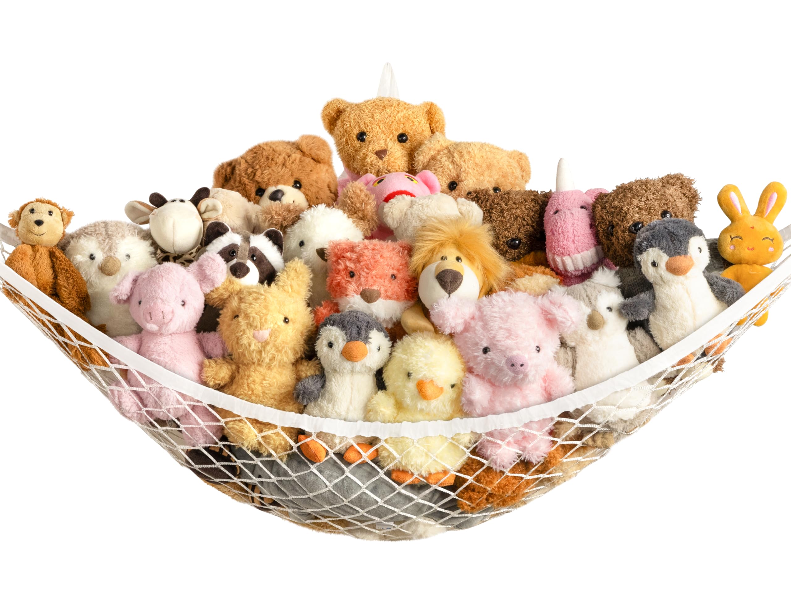 Stuffed Animal Storage Hammock Net for Plushie - Large Corner Toy Hammock Net fo