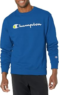 Champion Powerblend Fleece Crew, Script Logo Men's Tracksuit Top