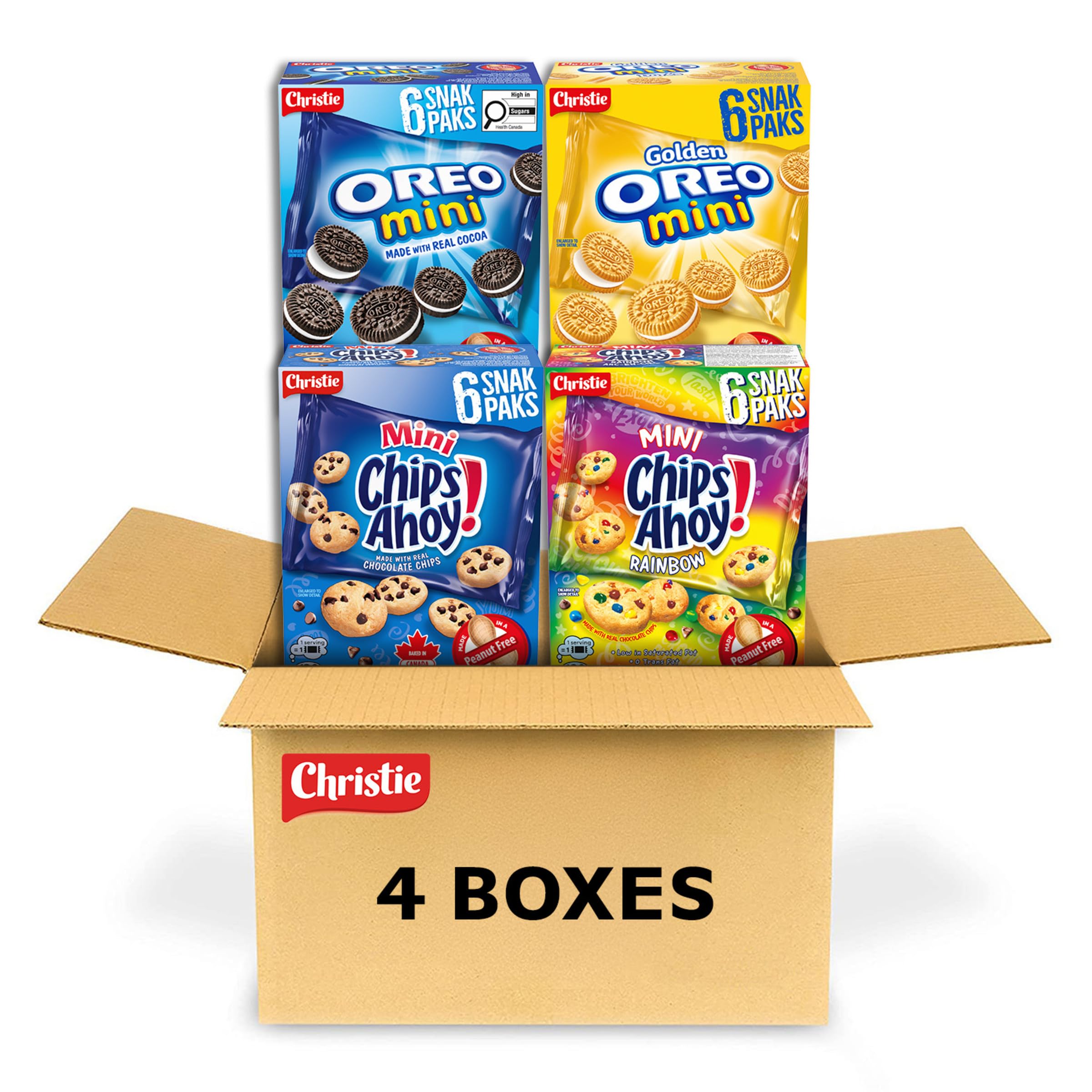 Oreo & Chips Ahoy! Mini Cookies Variety Pack, 600g | 24 Snack Packs (individuall