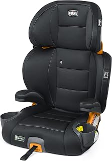 Chicco KidFit ClearTex Plus 2-in-1 Belt-Positioning Booster Car Seat | ErgoBoost Ultra-Comfort Foam Padding, High Back & Backless Modes, Quick-Release LATCH, ClearTex Fabric, 4yr+, Obsidian