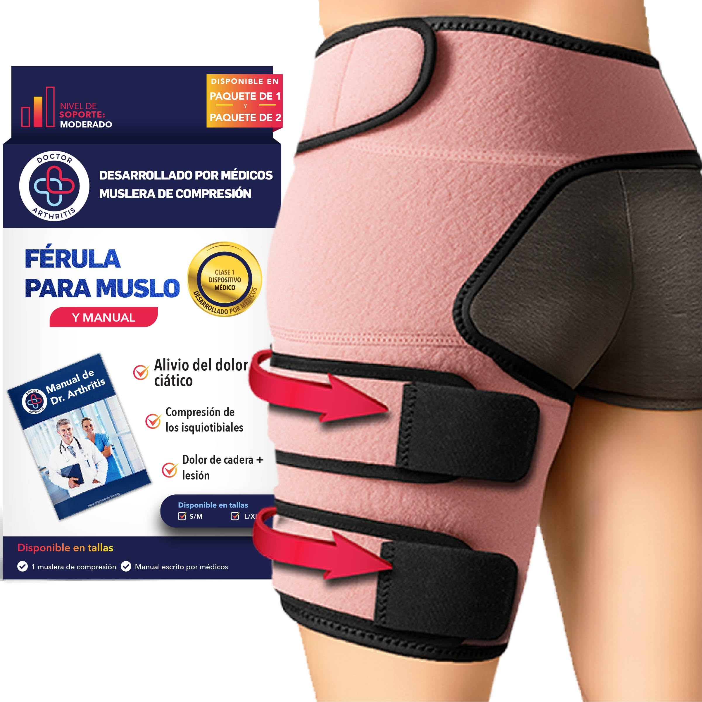 Musleras Compresión Mujer Desarrolladas por Médicos - Alivio del Dolor de Ciátic