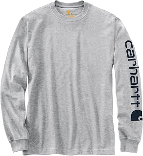 Carhartt Loose Fit Heavyweight Long-Sleeve Logo Sleeve Graphic T-Shirt for Men (Pack of 1)