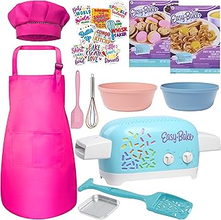 Ultimate Easy Baking Oven Bundle For Kids, Heroic Hot Pink | Easy Bake Oven, 2 Refill Mixes, Apron, Hat, 2 Bowls, Spatula, Whisk, 9 Stickers, Baking Pan & Tool
