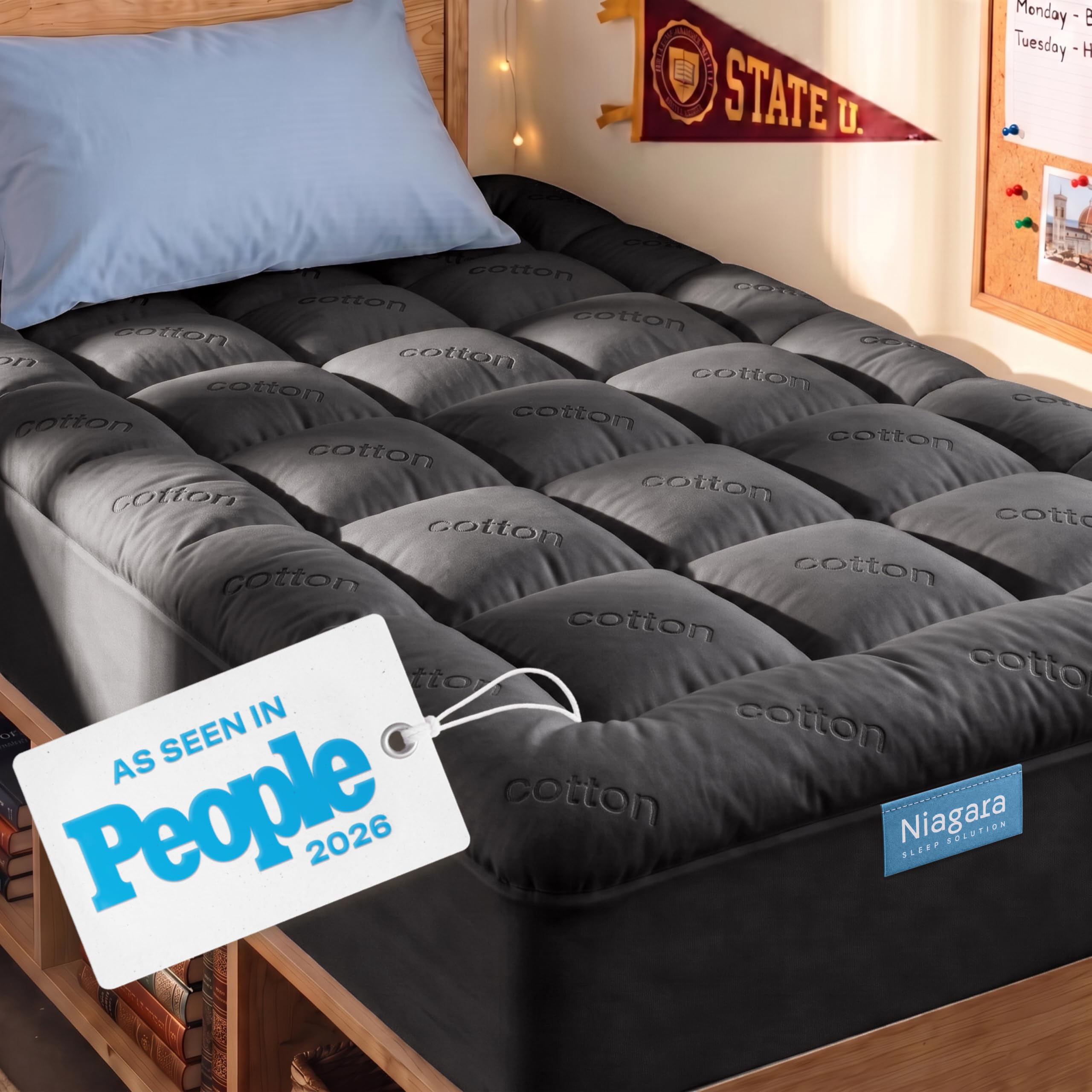 Niagara Sleep Solution Cloud-Like - Coprimaterasso antiscivolo per letto singolo