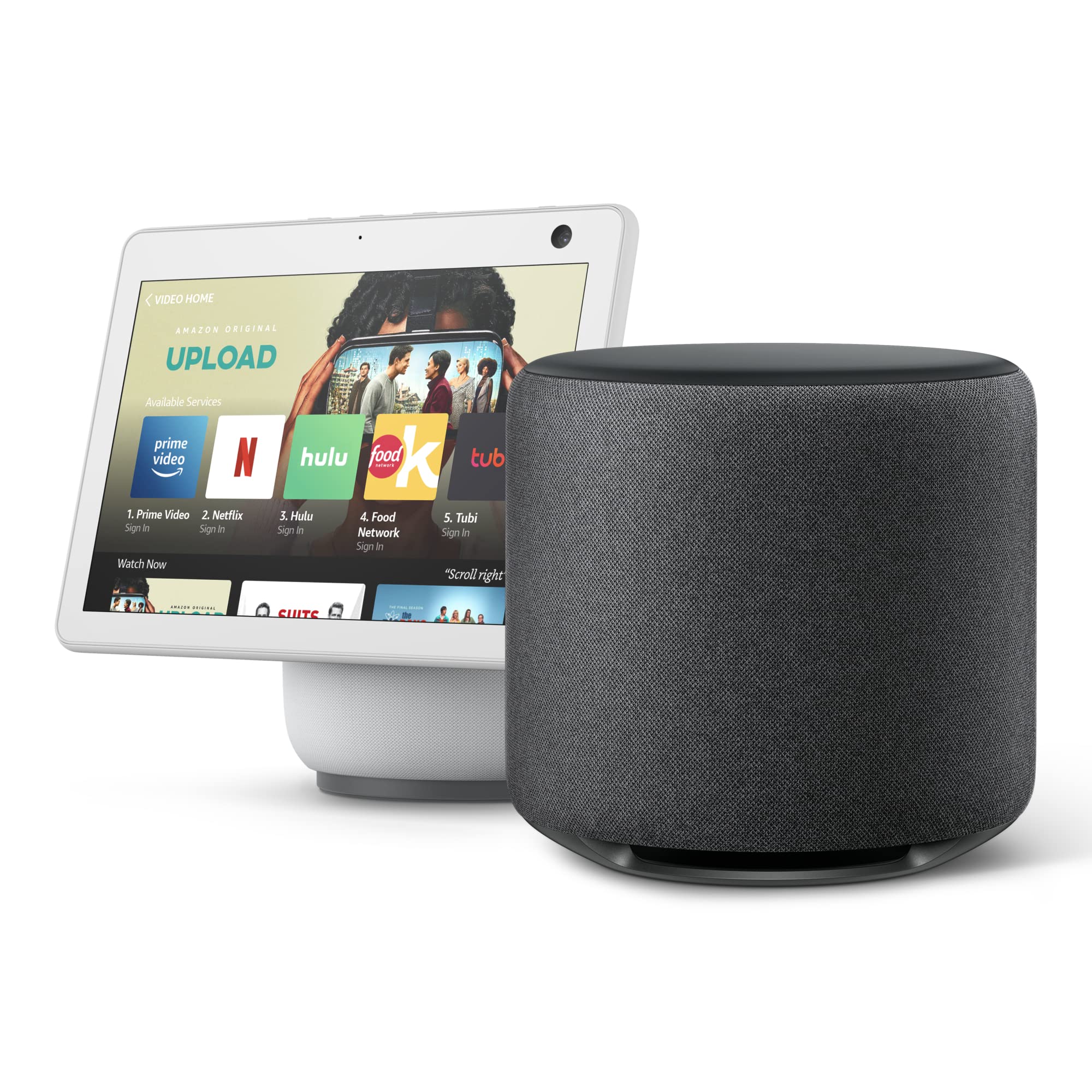 Echo Show 10 (3rd Gen) | Glacier White with Echo Sub