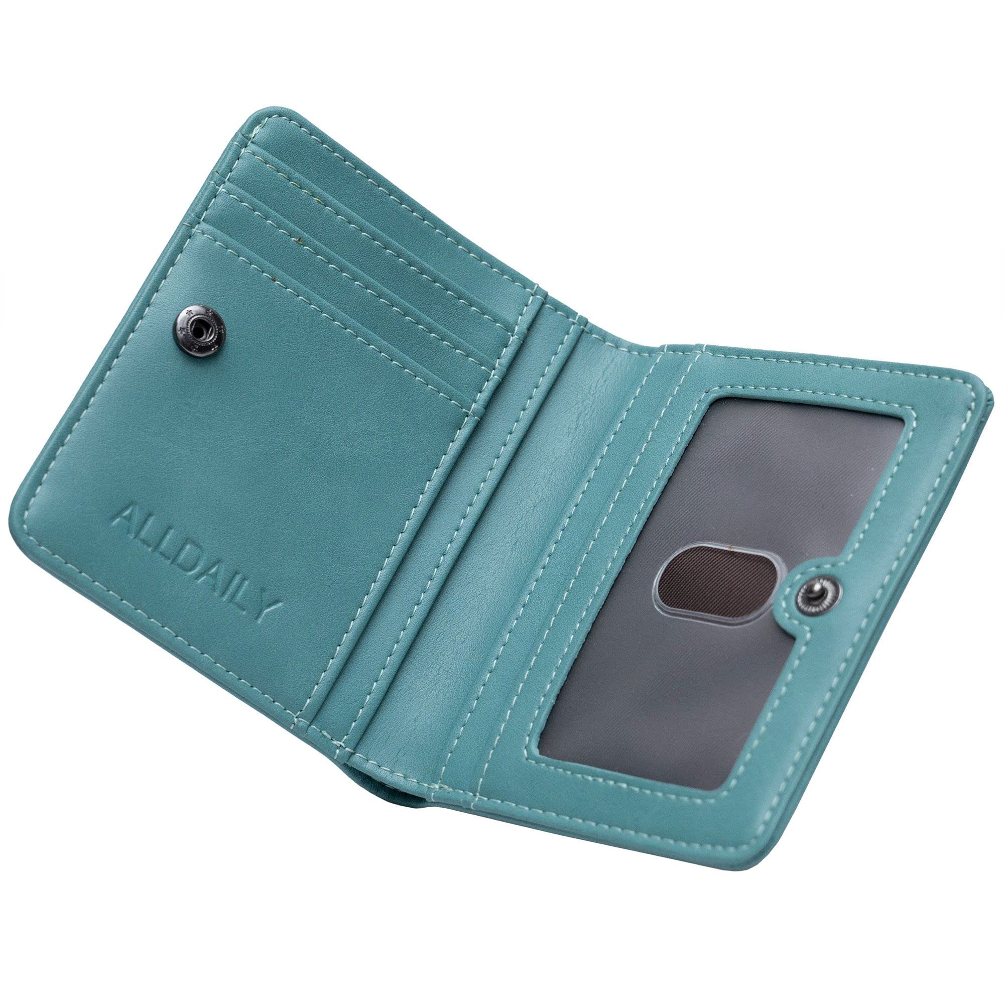 Alldaily Small RFID Wallet for Women Slim Compact Bifold Pocket Ladies Travel Mi