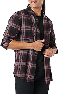 Amazon Essentials Men's Flannel Shirt with Long Sleeves