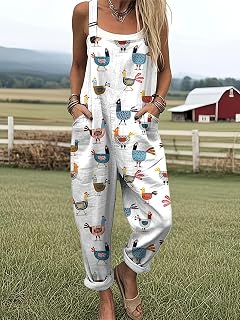 Women's Cow Print Sleeveless Jumpsuit Tie Strap Cropped Leg and Pockets Casual Western Wear
