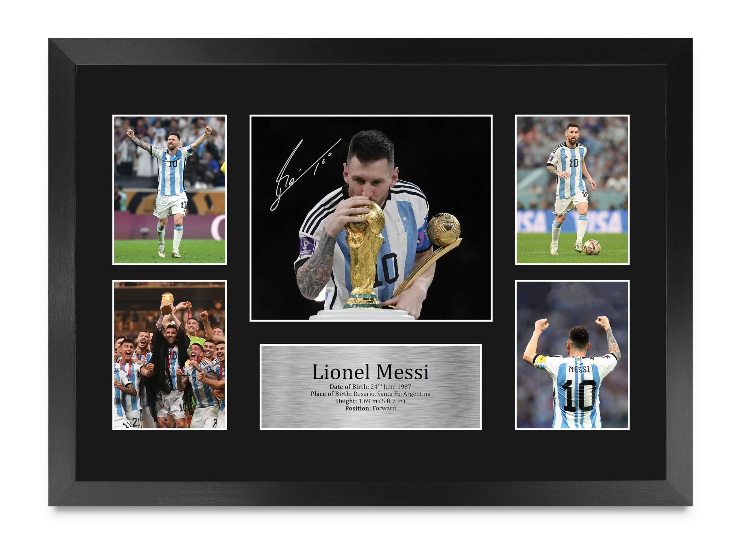 HWC Trading Lionel Messi Argentina 16 x 12 inch (A3) Printed Gifts Signed Autogr