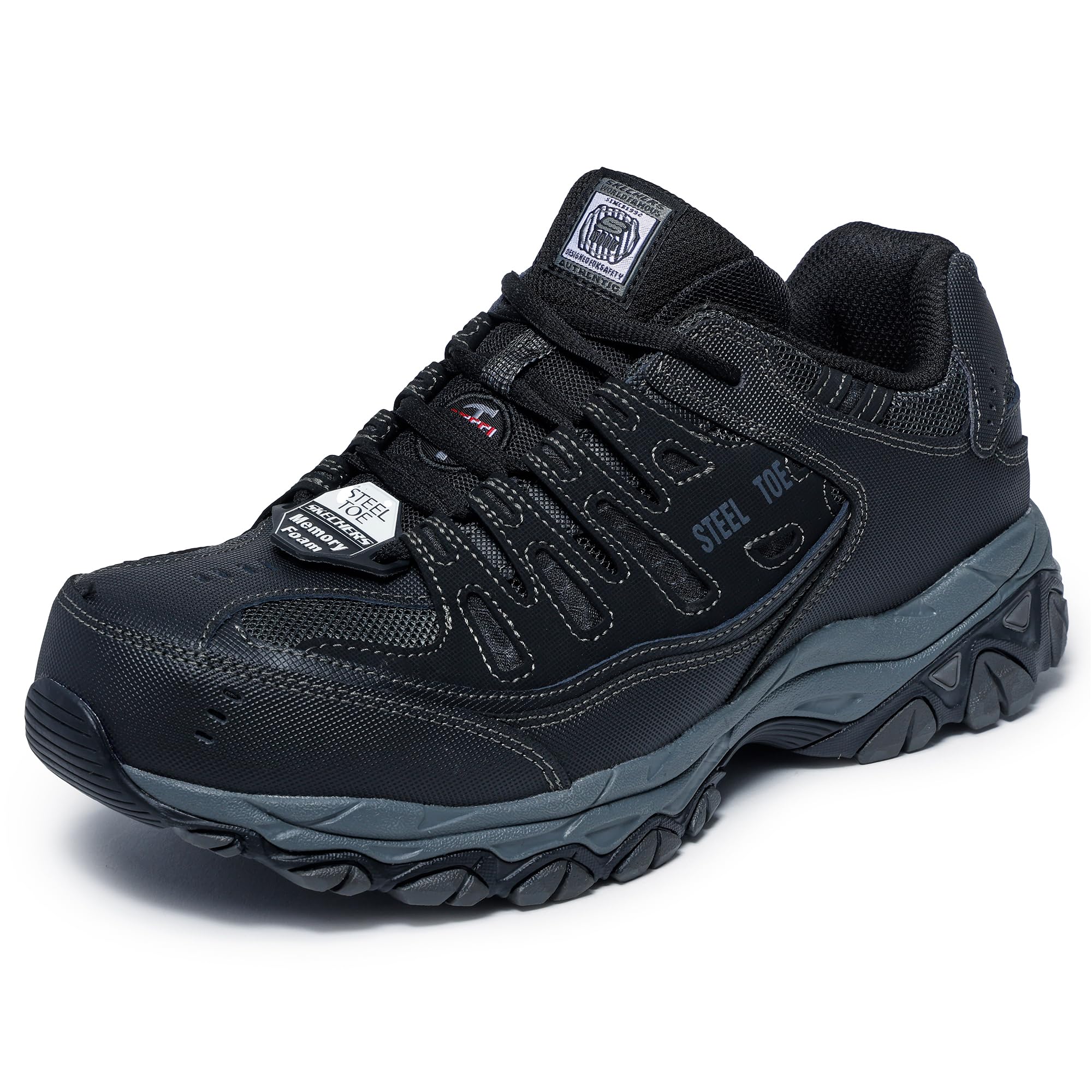 Skechers Men's Cankton Steel Toe Lace Up | Walking, Slip-ins, Max Cushioning, Gl