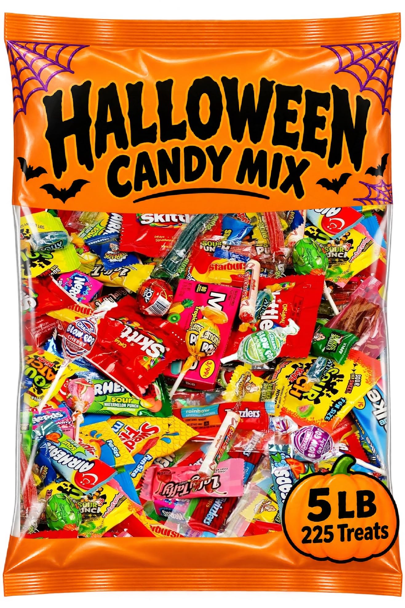 Halloween Candy Variety Pack 5 lb Bulk Individually Wrapped Candy Bag | Assorted