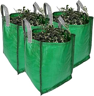 Garden Waste Bags - 120 Litre - 1 to 20 Sacks - PREMIUM GRADE - Industrial Fabric and Handles - Heavy Duty Garden/Green Waste Sack (3)