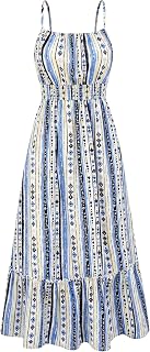 BTFBM Summer Dresses for Women 2026 Sundresses Sleeveless Spaghetti Strap Boho Beach Vacation Outfits Spring Maxi Dress
