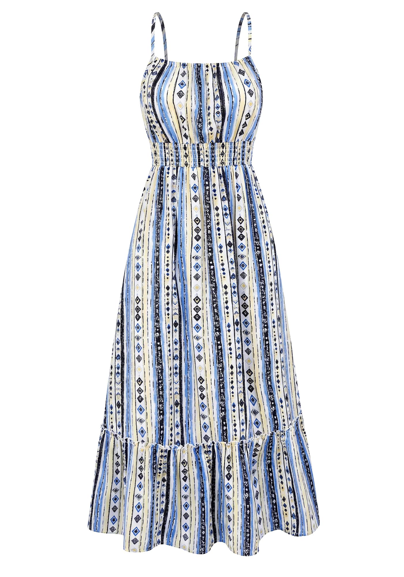 BTFBM Summer Dresses for Women 2026 Sundresses Sleeveless Spaghetti Strap Boho B