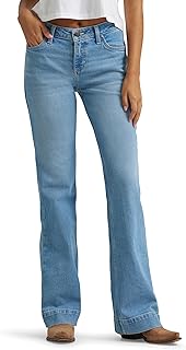 Wrangler Women's Retro Mae Mid Rise Wide Leg Trouser Jean