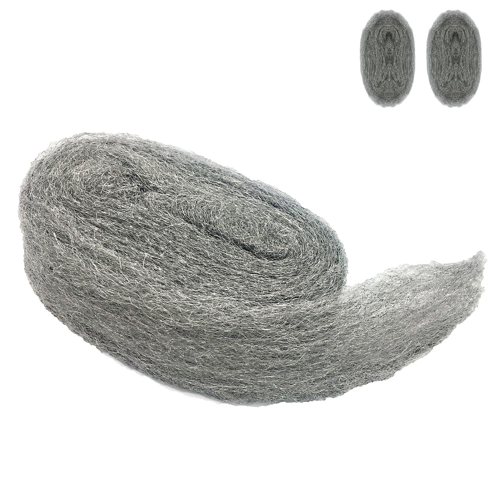Alabrocon Steel Wool Mice Control, 2 Pack 3" x10 Ft | Hole Filler, Gap Blocker, 