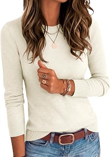 ANRABESS Women’s Long Sleeve Lightweight Slim Fitted Sweaters Top