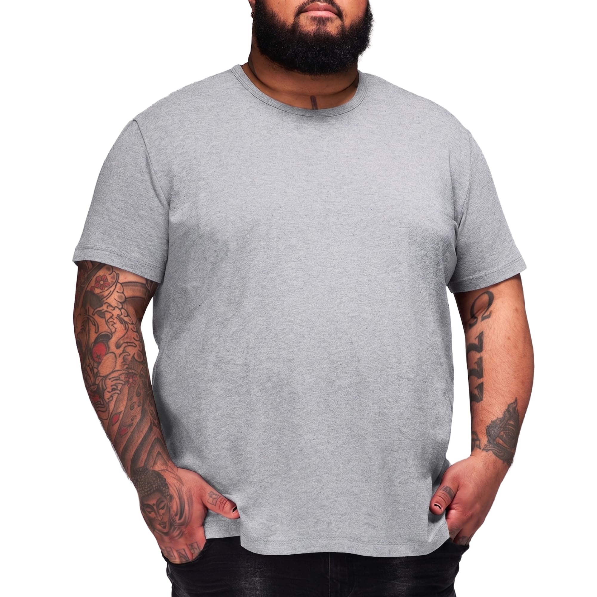 STRONGSIZE Men's Big and Tall Shirts – Stretch T-Shirt for Casual Wear