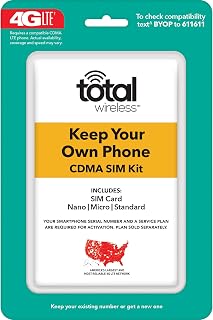 Total Wireless Keep Your Own Phone 3-in-1 Prepaid SIM Kit